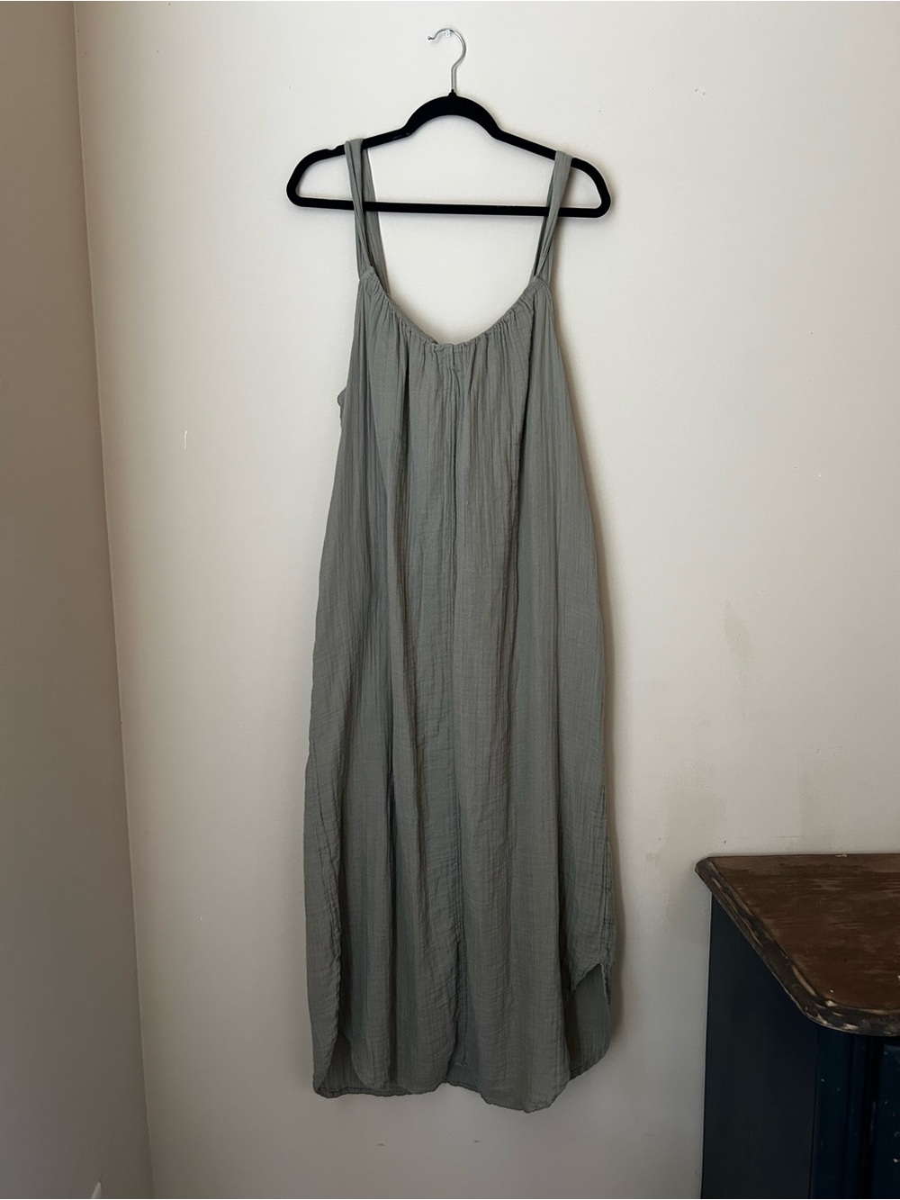 Old Navy Sage Green Spaghetti-Strap Maxi Dress